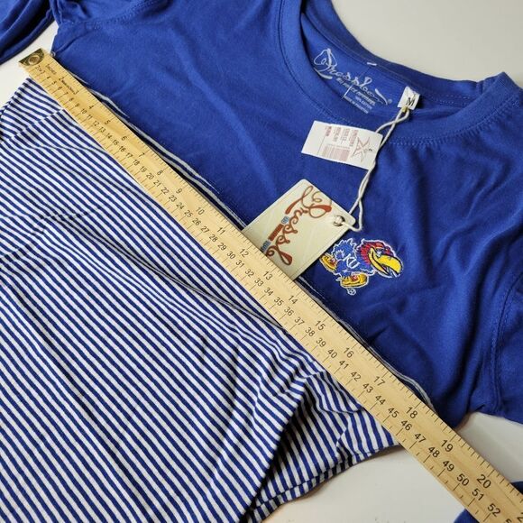 NEW KU KANSAS JAYHAWKS LONG SLEEVE EMBROIDERED TOP M MEDIUM NWT - Picture 2 of 9